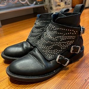 Zadig & Voltaire- Studded Leather Boots- Size 38